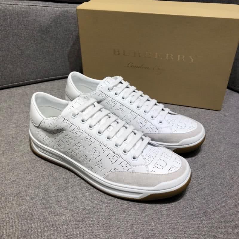 Burberry Fashion Comfortable Sneakers Cowhide White Men 1