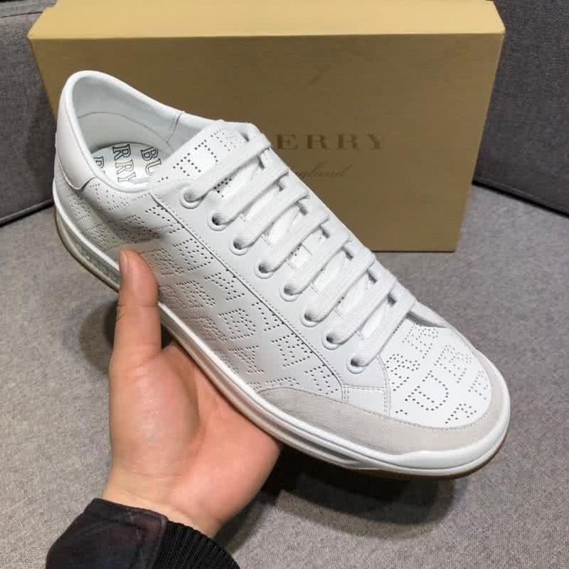 Burberry Fashion Comfortable Sneakers Cowhide White Men 4