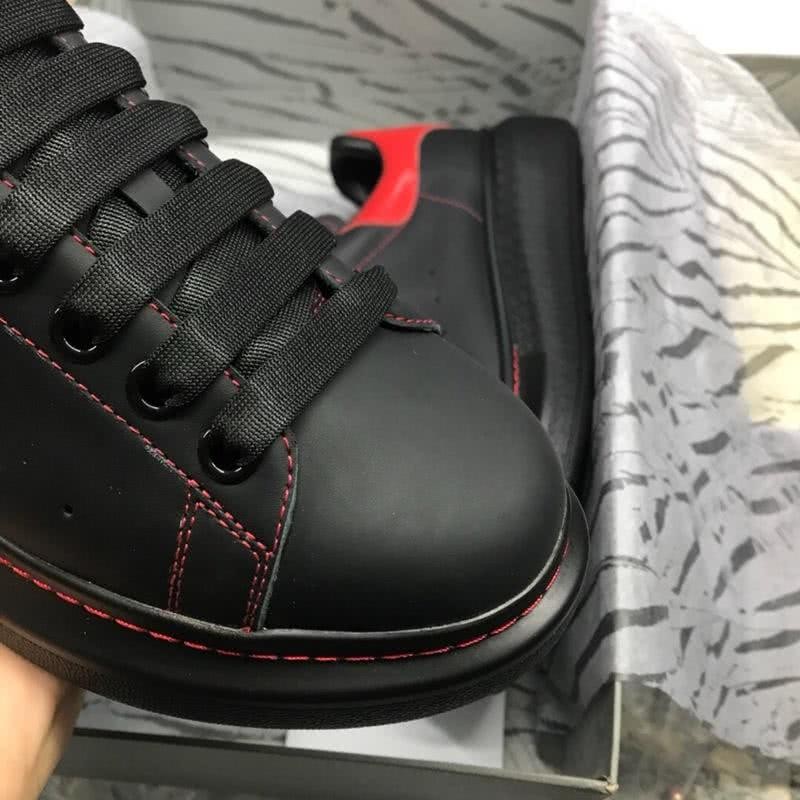 Alexander McQueen Sneakers Leather Black Red Men 3