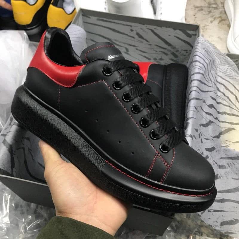 Alexander McQueen Sneakers Leather Black Red Men 6
