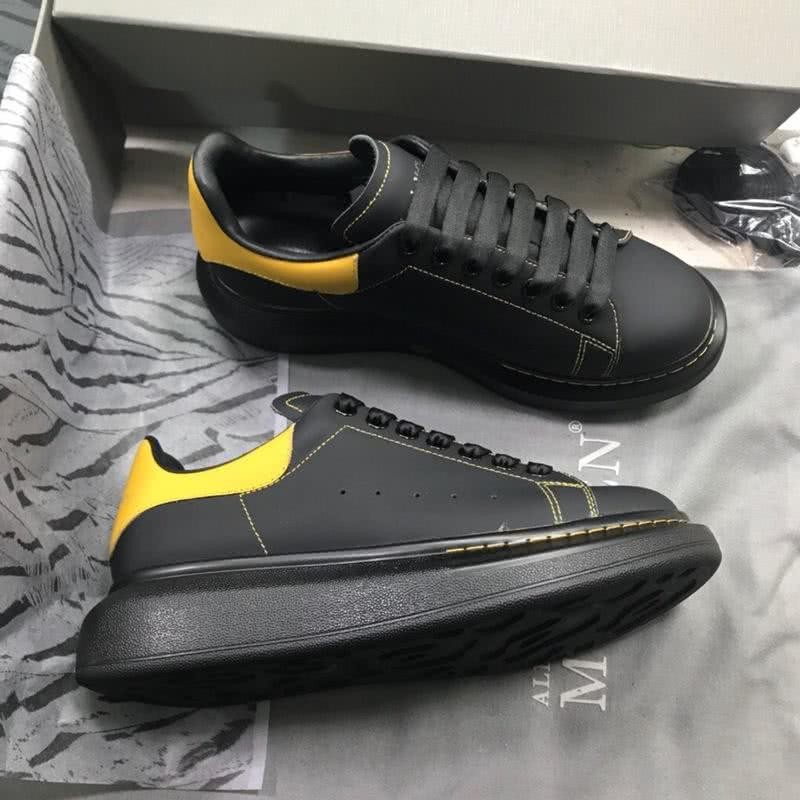 Alexander McQueen Sneakers Leather Black Yellow Men 3