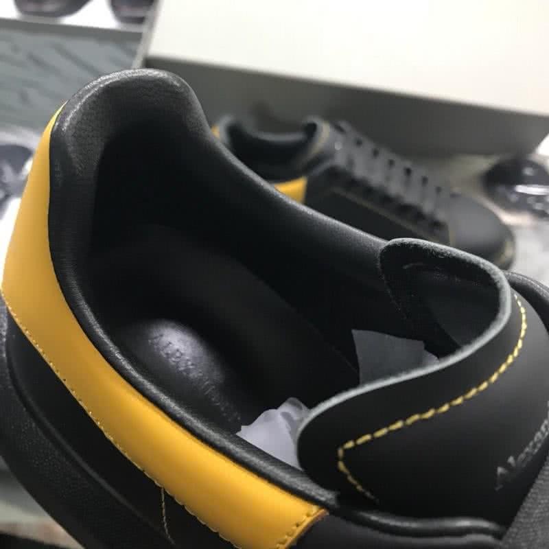 Alexander McQueen Sneakers Leather Black Yellow Men 5
