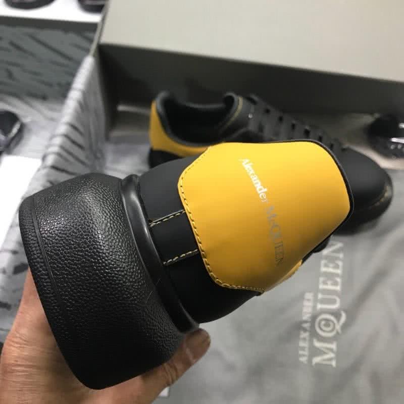 Alexander McQueen Sneakers Leather Black Yellow Men 7