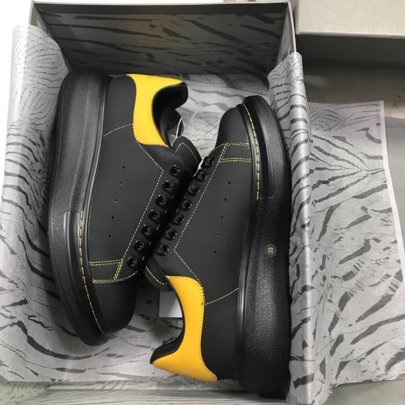 Alexander McQueen Sneakers Leather Black Yellow Men 8