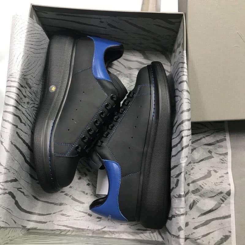 Alexander McQueen Sneakers Leather Black Blue Men 4