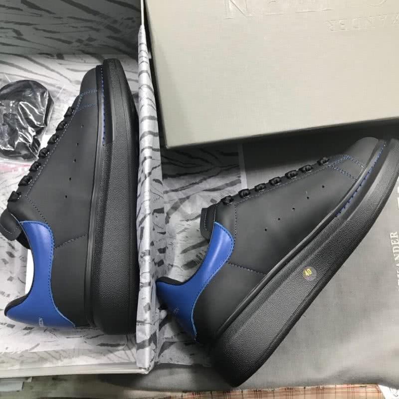 Alexander McQueen Sneakers Leather Black Blue Men 5