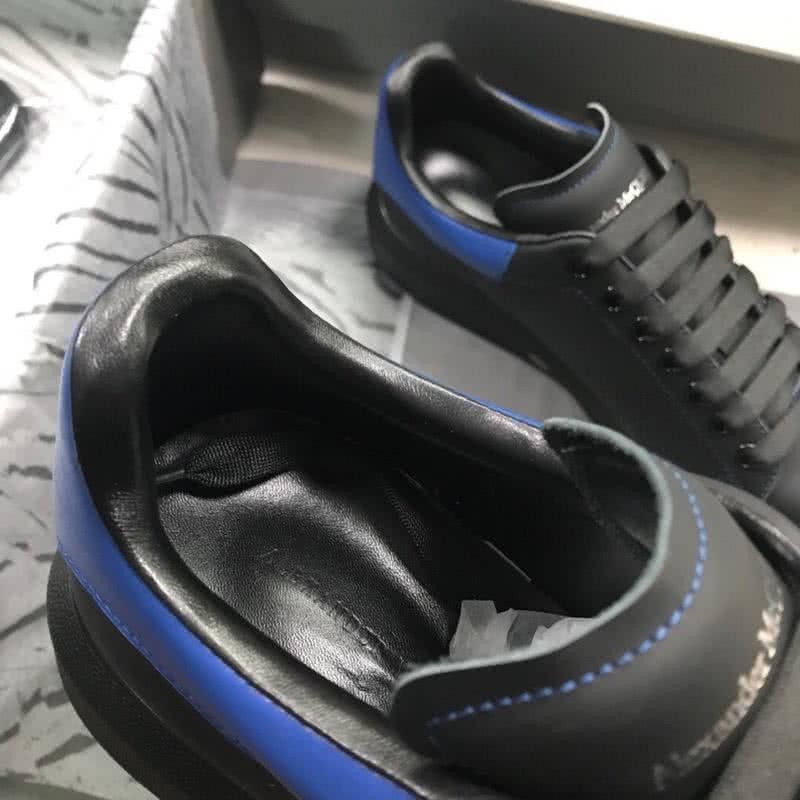 Alexander McQueen Sneakers Leather Black Blue Men 6