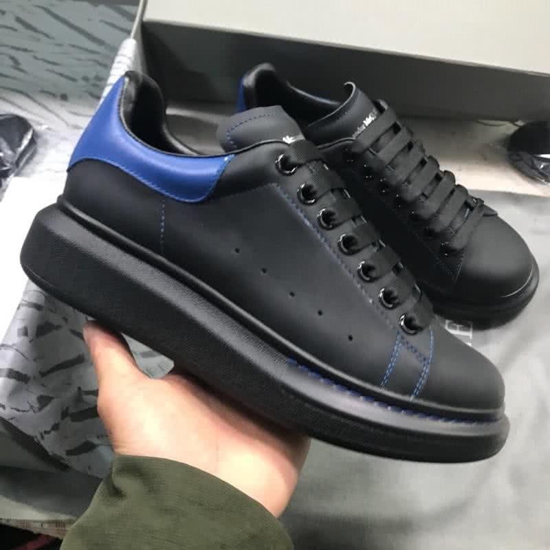Alexander McQueen Sneakers Leather Black Blue Men 8