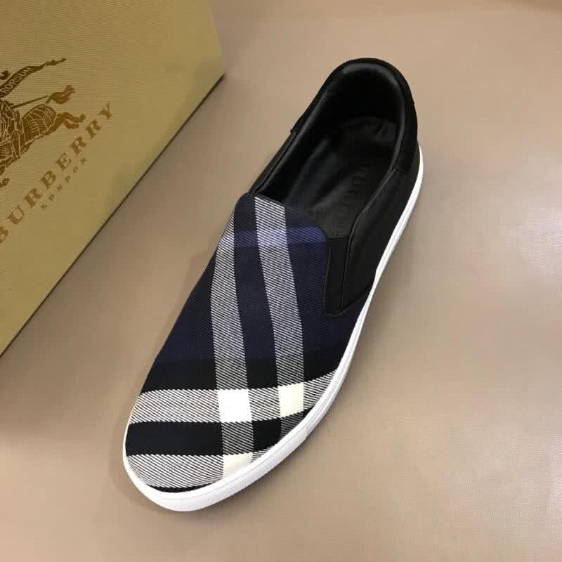 Burberry Fashion Comfortable Sneakers Cowhide Black And White Men 5