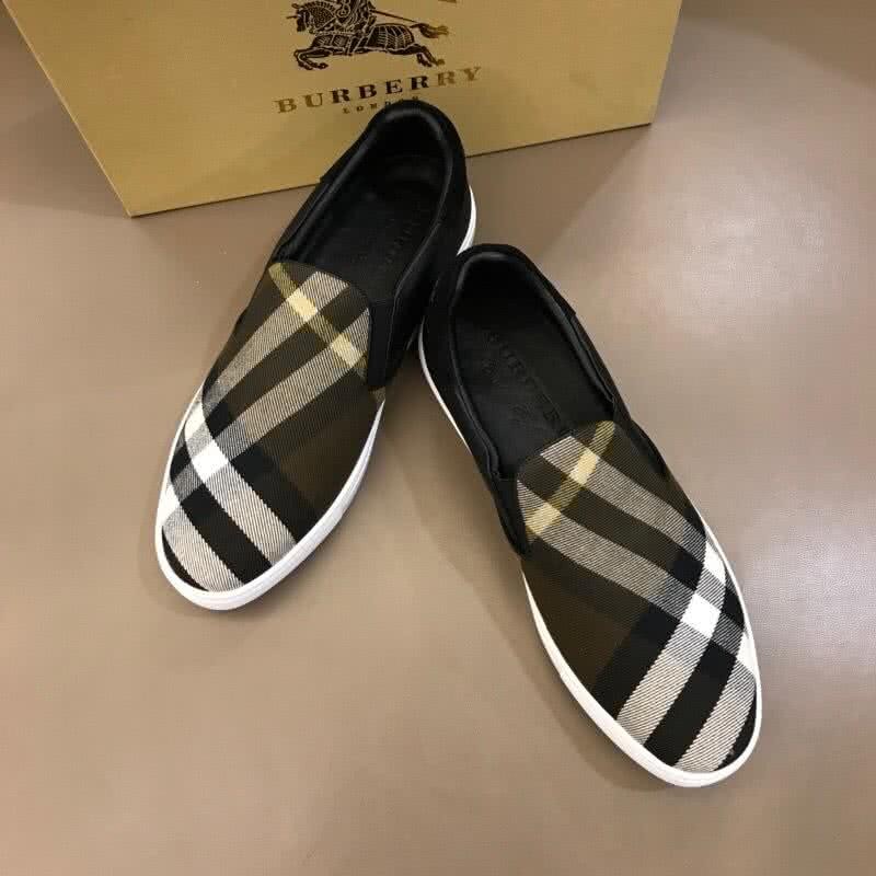 Burberry Fashion Comfortable Sneakers Cowhide Yellow Black And White Men 3