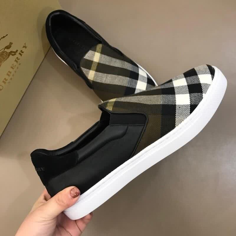 Burberry Fashion Comfortable Sneakers Cowhide Yellow Black And White Men 4