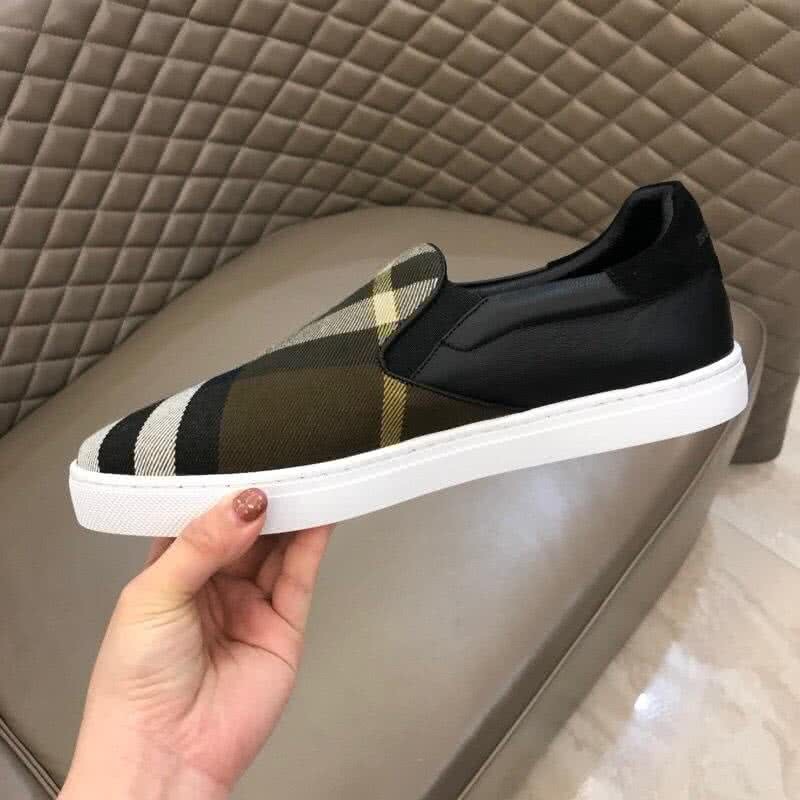 Burberry Fashion Comfortable Sneakers Cowhide Yellow Black And White Men 8