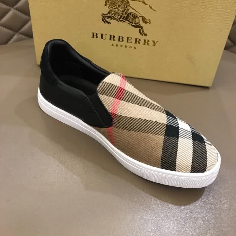 Burberry Fashion Comfortable Sneakers Cowhide Yellow And White Men 4