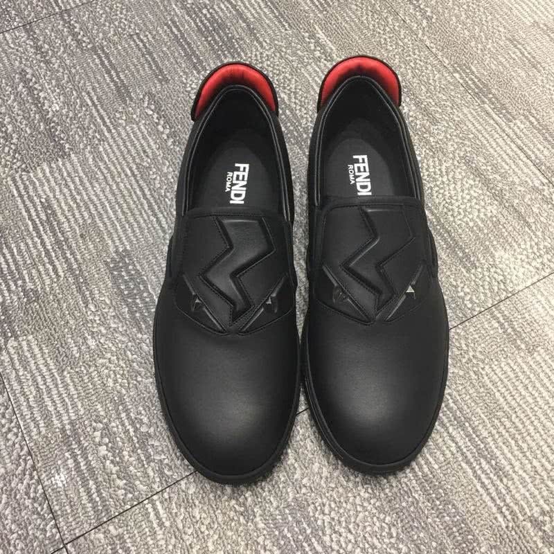 Fendi Sneakers Black Upper Red Shoe Tail Men 2