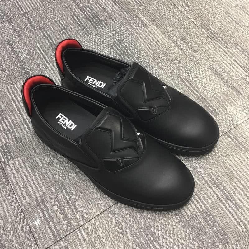 Fendi Sneakers Black Upper Red Shoe Tail Men 4