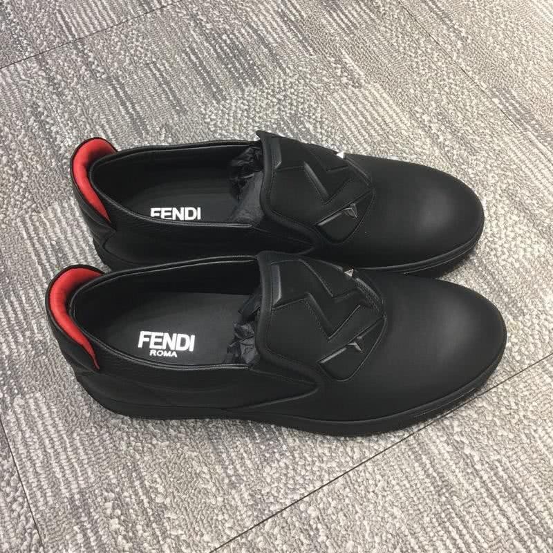 Fendi Sneakers Black Upper Red Shoe Tail Men 3