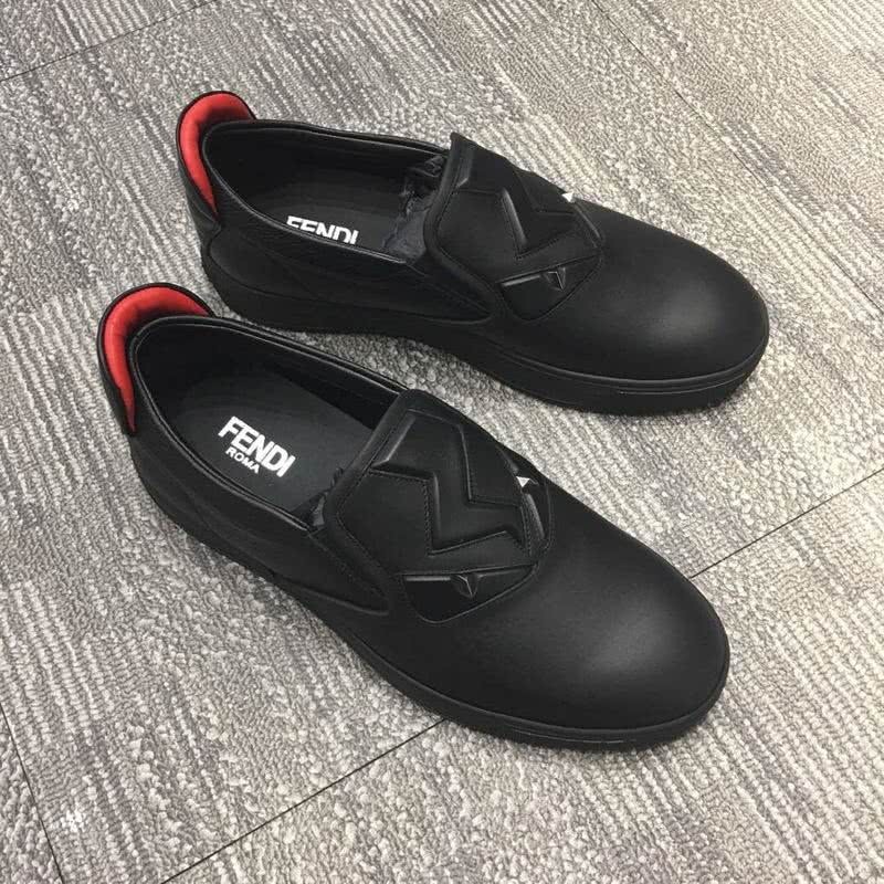 Fendi Sneakers Black Upper Red Shoe Tail Men 5