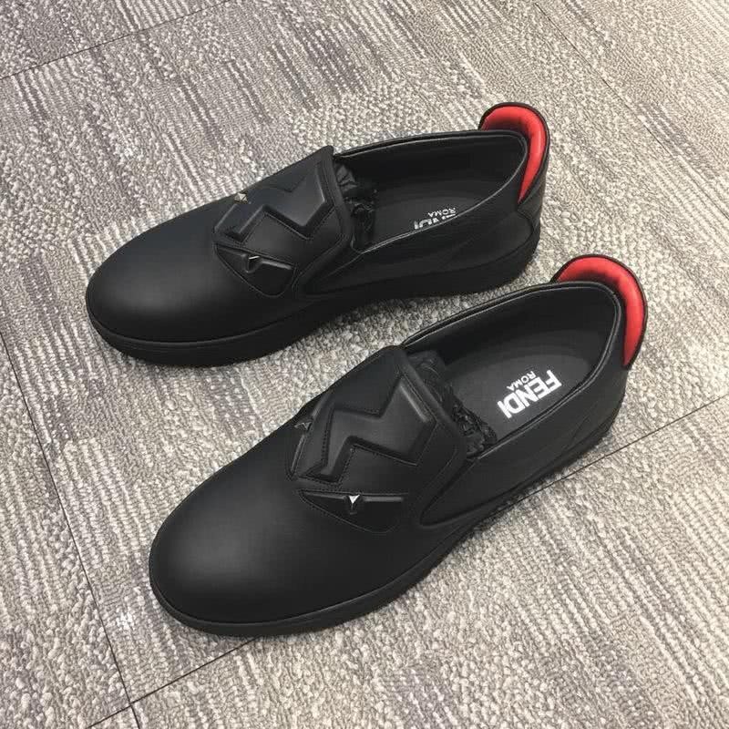 Fendi Sneakers Black Upper Red Shoe Tail Men 6