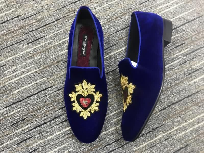 Dolce&Gabbana Leather Shoes Purple suede Grey inside Golden fabric front Women 3