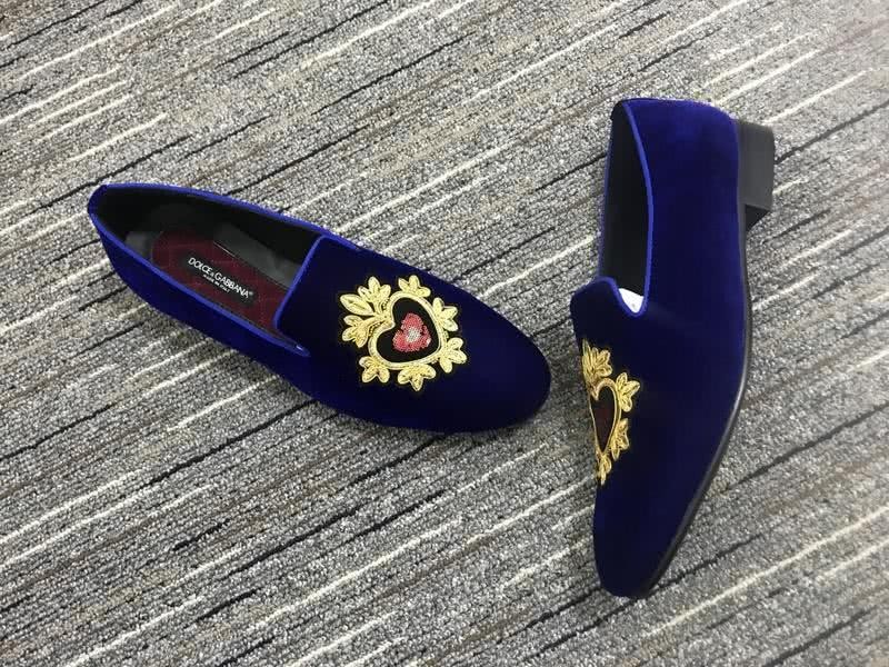 Dolce&Gabbana Leather Shoes Purple suede Grey inside Golden fabric front Women 4