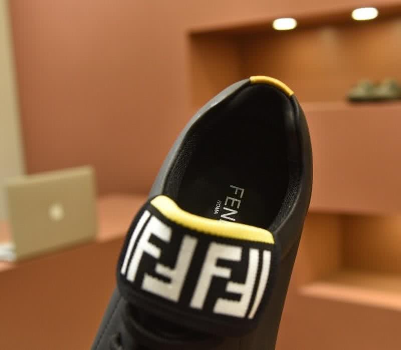 Fendi Sneakers White Letters Black Yellow Men 7