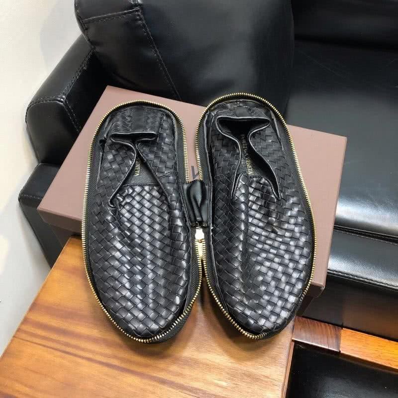 Alexander McQueen Loafers Knit Leather All Black Men 2