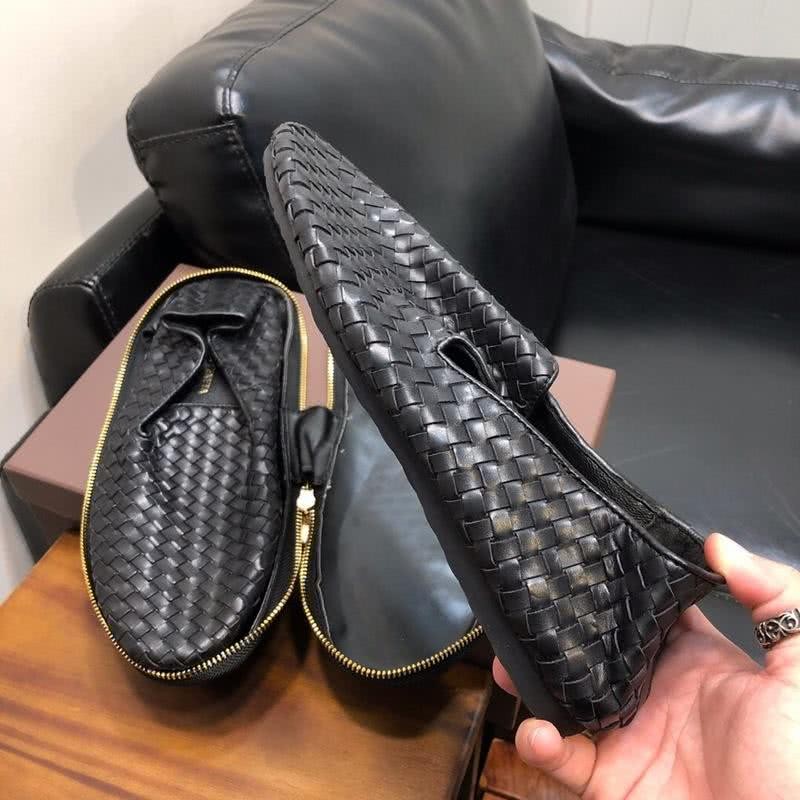 Alexander McQueen Loafers Knit Leather All Black Men 4