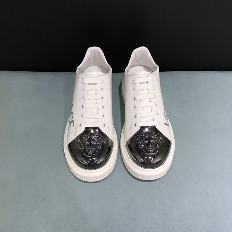 Versace 3D Medusa Full Cowhide Loafers Black And White Unisex 2