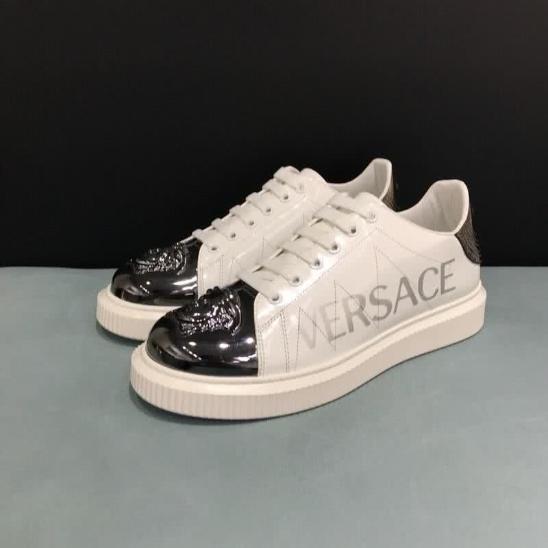 Versace 3D Medusa Full Cowhide Loafers Black And White Unisex 3