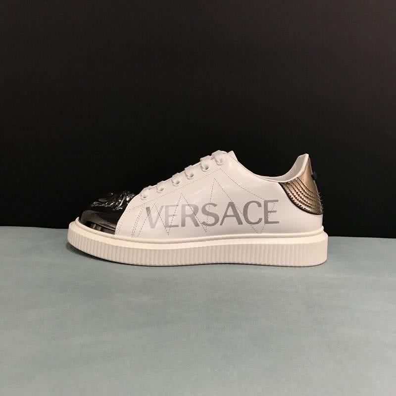 Versace 3D Medusa Full Cowhide Loafers Black And White Unisex 7