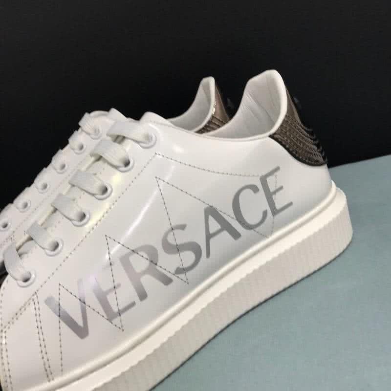Versace 3D Medusa Full Cowhide Loafers Black And White Unisex 8