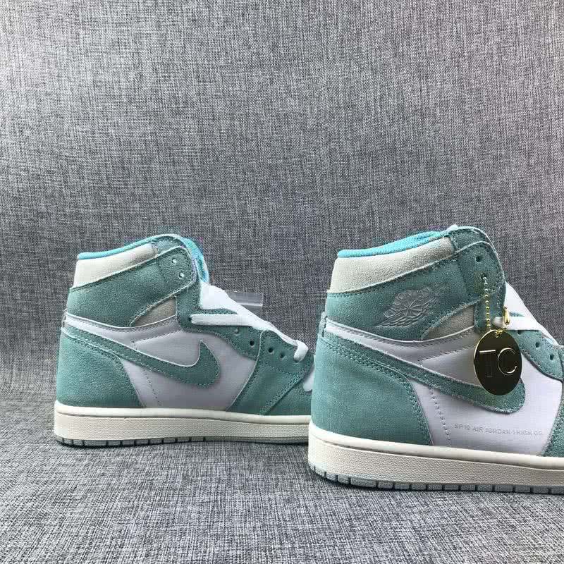 Air Jordan 1 Shoes Green And White Women/Men 10