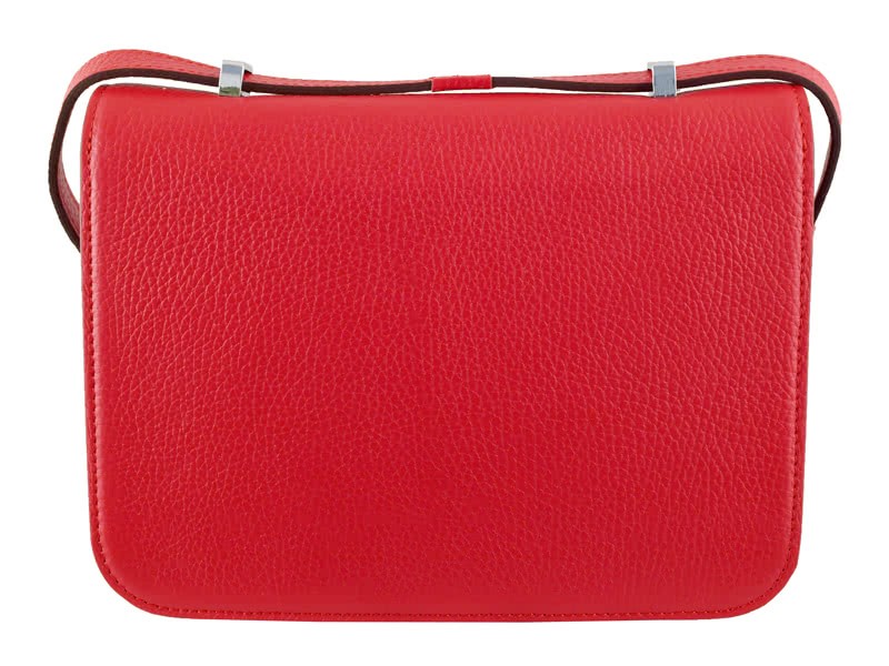 Hermes Constance 23 Single Shoulder Bag Togo Leather Red 4