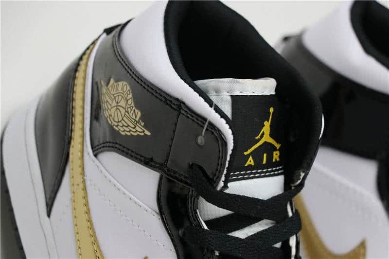 Air Jordan 1 MID Black And Gold Women/Men 8