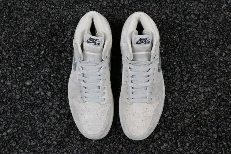 Air Jordan 1 Shoes White And Grey  Women/Men 2