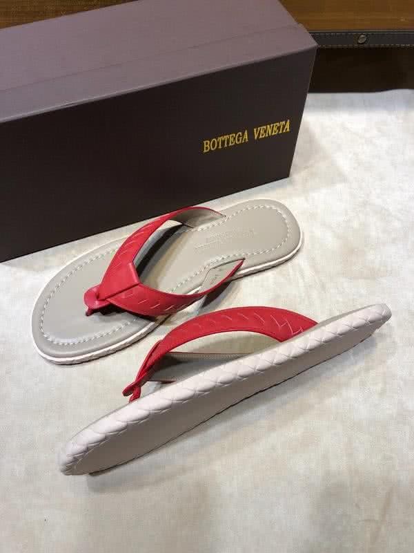 Bottega Veneta Fashion Slippers Cowhide Flip Flops Red Men 3