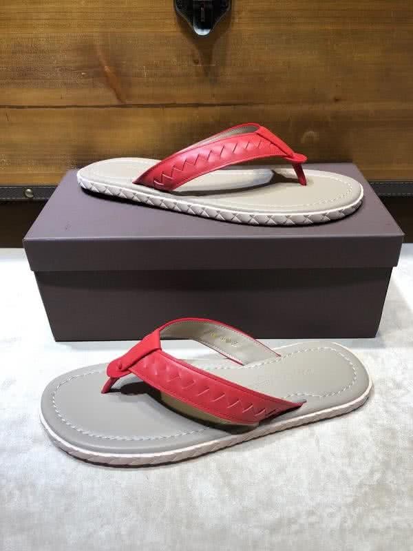 Bottega Veneta Fashion Slippers Cowhide Flip Flops Red Men 8