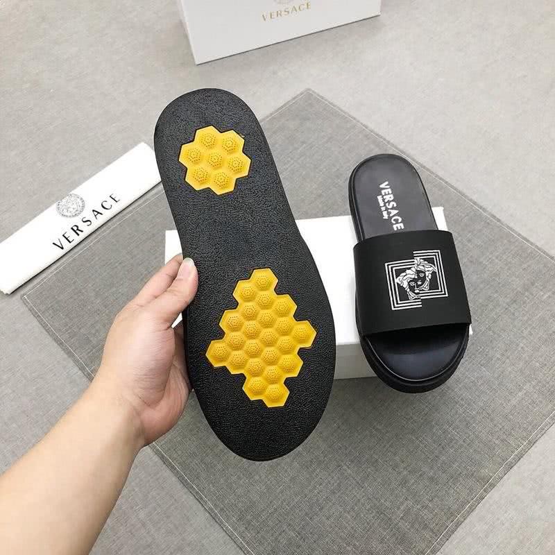 Versace Top Quality Slippers Black And White Men 8