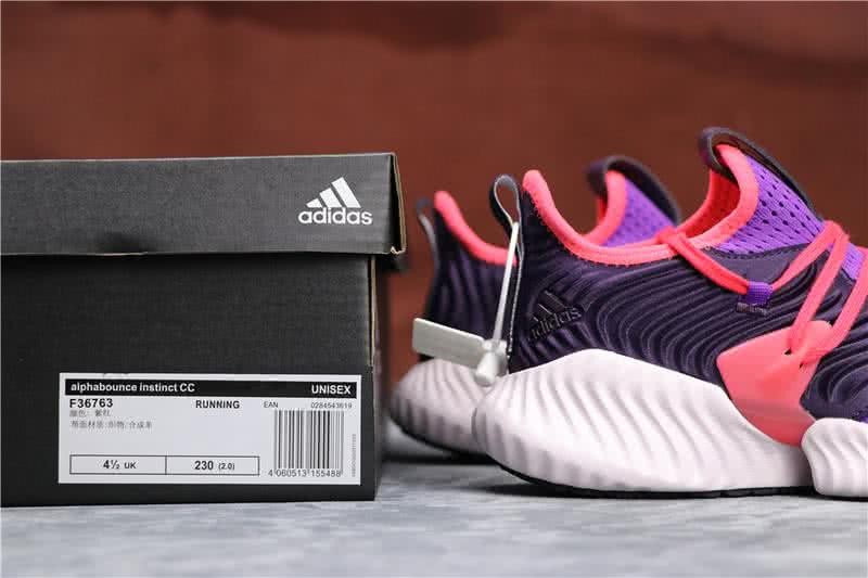 Adidas Alpha Bounce Purple Red And Black Upper White Sole Women 5