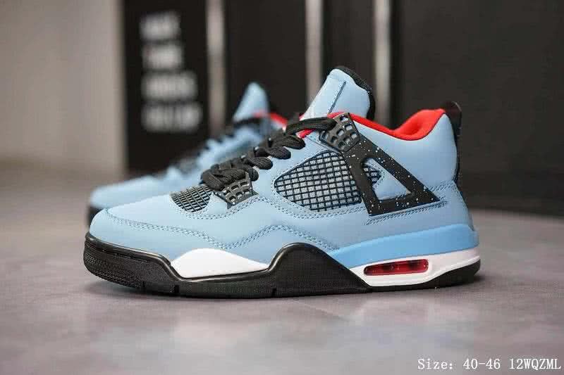 Air Jordan 4 Shoes Blue And Black Men 1