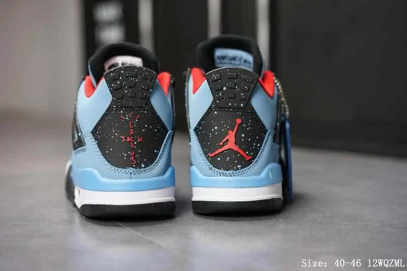 Air Jordan 4 Shoes Blue And Black Men 3