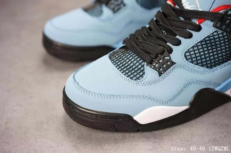 Air Jordan 4 Shoes Blue And Black Men 6