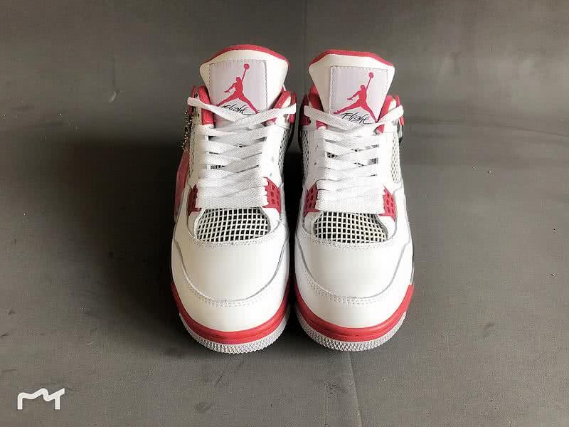 Air Jordan 4 Shoes Red And White Men 3