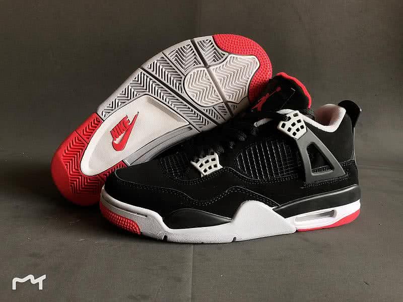 Air Jordan 4 Shoes Black And White Men 1