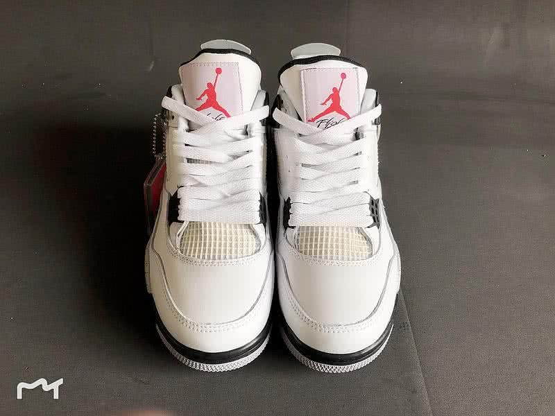 Air Jordan 4 Shoes Black And White Men 4