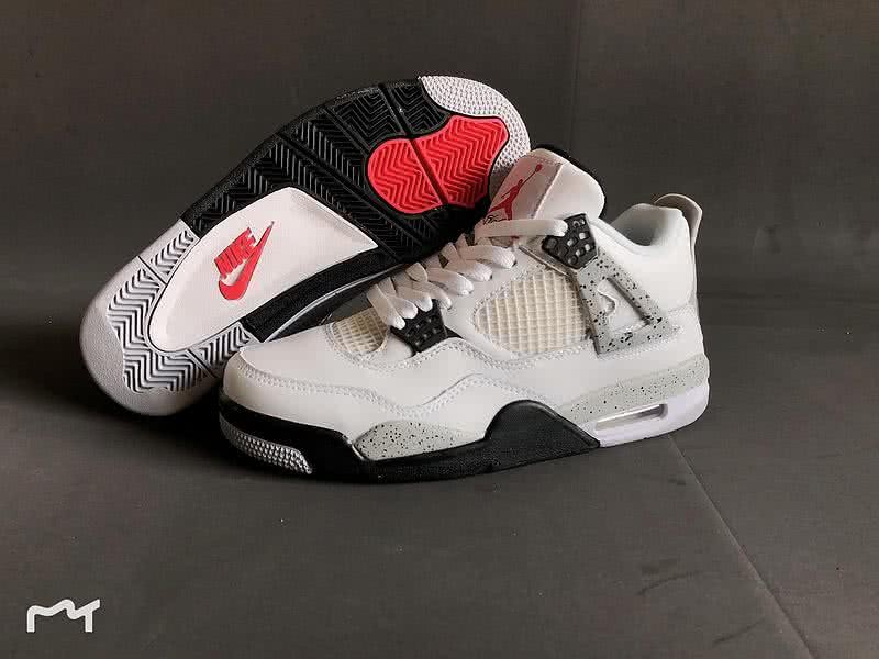 Air Jordan 4 Shoes Black And White Men 1