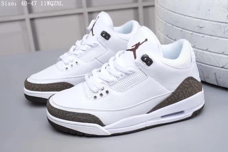 Air Jordan 3 Shoes Grey And White Men 3