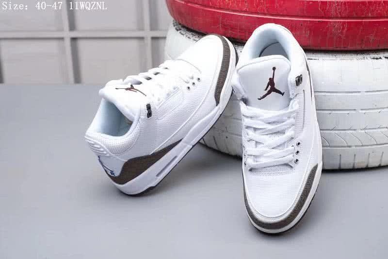 Air Jordan 3 Shoes Grey And White Men 4