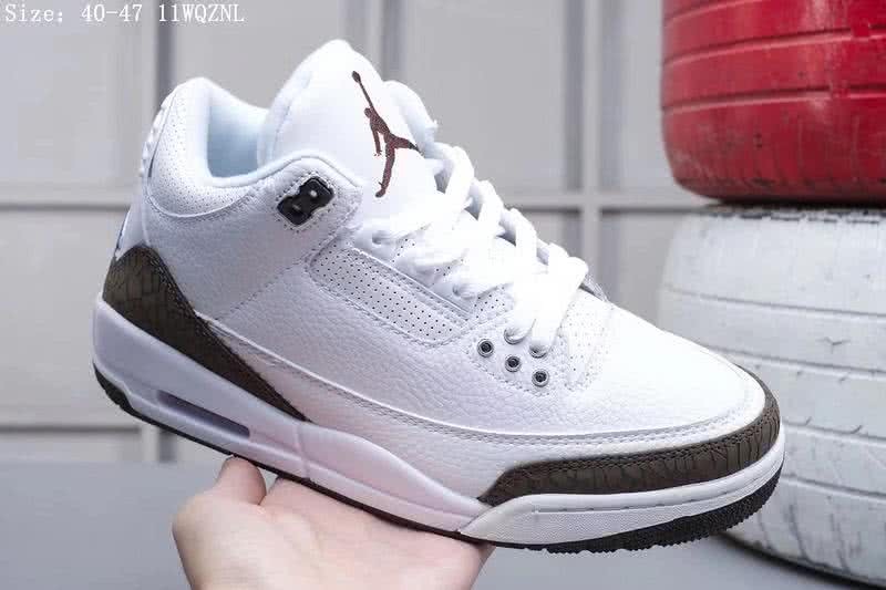 Air Jordan 3 Shoes Grey And White Men 5