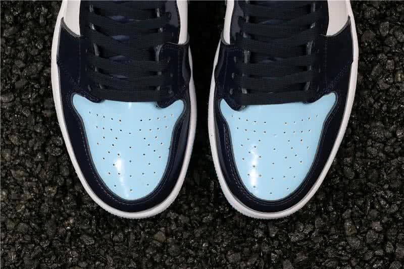 Air Jordan 1 Shoes White Blue And Black Women/Men 6